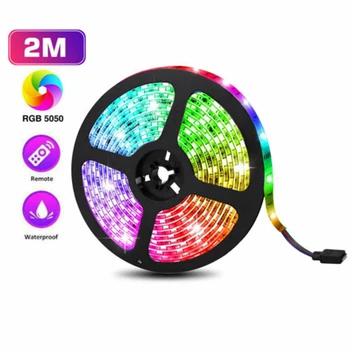 

2m Strip Lights USB LED Strip 5050 RGB Mood Light TV Backlight Multi Color With Remote Control High Quality