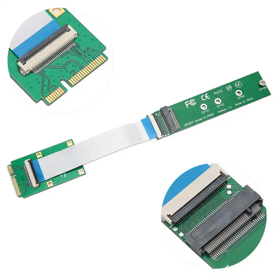 Adaptador de tarjeta MINI PCIE a NVMe M.2 NGFF SSD, convertidor para 2230/2242/2260/2280 M.2 PC, Hardware de módulo de ordenador