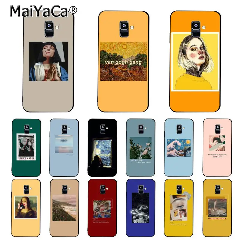 

MaiYaCa Great art aesthetic van Gogh Mona Lisa David PhoneCase For Samsung Galaxy A7 A8 A6 Plus A9 2018 A50 A70 A20 A30 A40