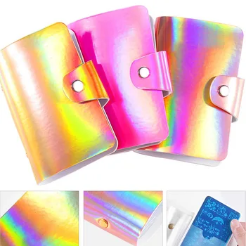 

Pu leather Nail Art Stamping Plate Holder Stamp Template Concise Organizer Empty Case For 6.5*12.5cm Nail Plates With Back