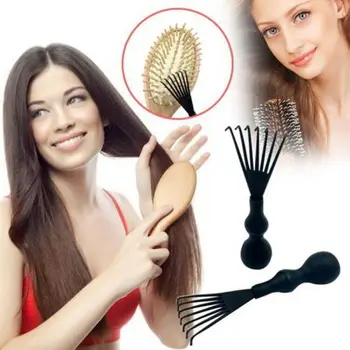 

1Pcs Black Hair Brush Comb Cleaner Cleaning Remover Embedded Handle Tool Soft Hair Drop shipping Cleaning Tools