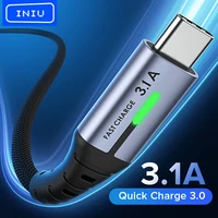 INIU-Cable USB tipo C de carga rápida, cargador de teléfono Micro USB, Cable de datos para Samsung S21, S20, S10, S9, S7, Google, Huawei, Xiaomi, Redmi