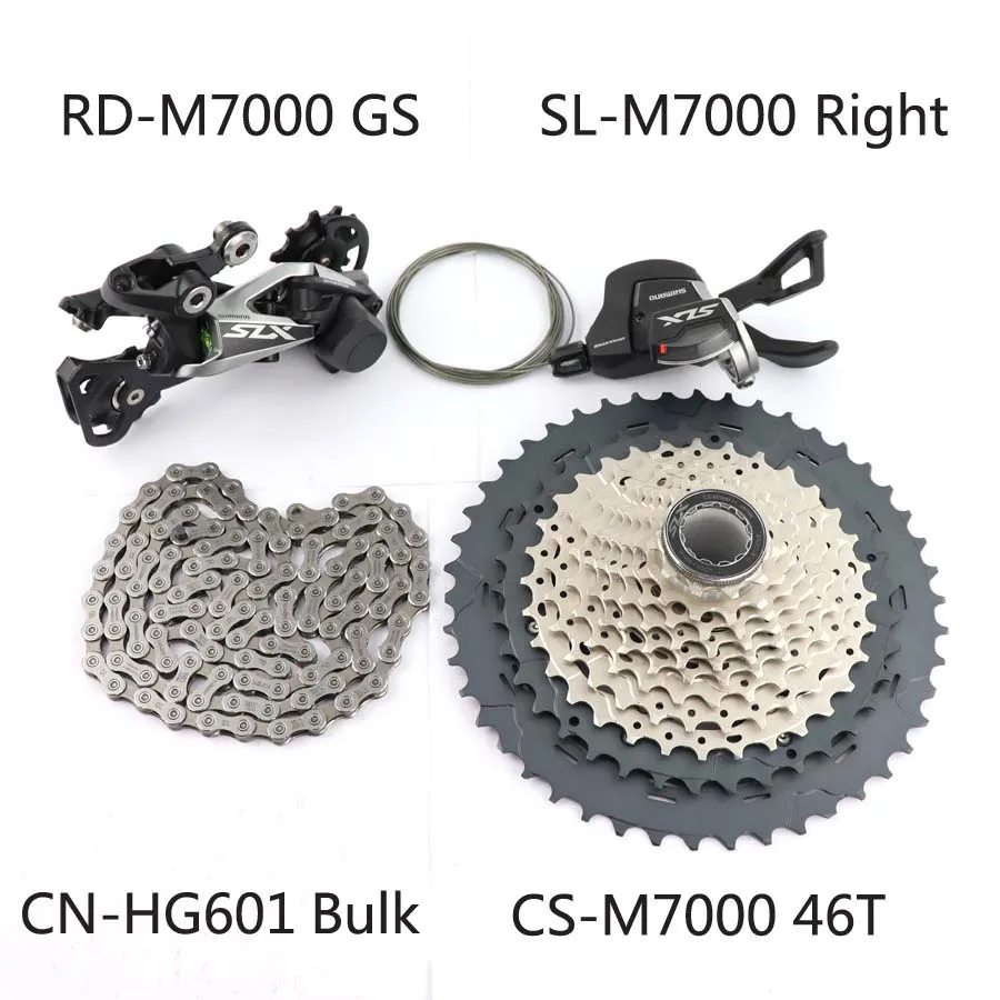 SHIMANO SLX M7000 группа MTB M7000 кассета sprocke 11 скорость 42T 46T M7000 задний переключатель рычаг переключения передач HG601 11 цепь скорости - Цвет: 11-46T