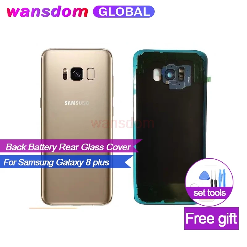 Для SAMSUNG Galaxy S8 G950F Plus G955F Задняя стеклянная крышка для батареи задняя дверь корпус