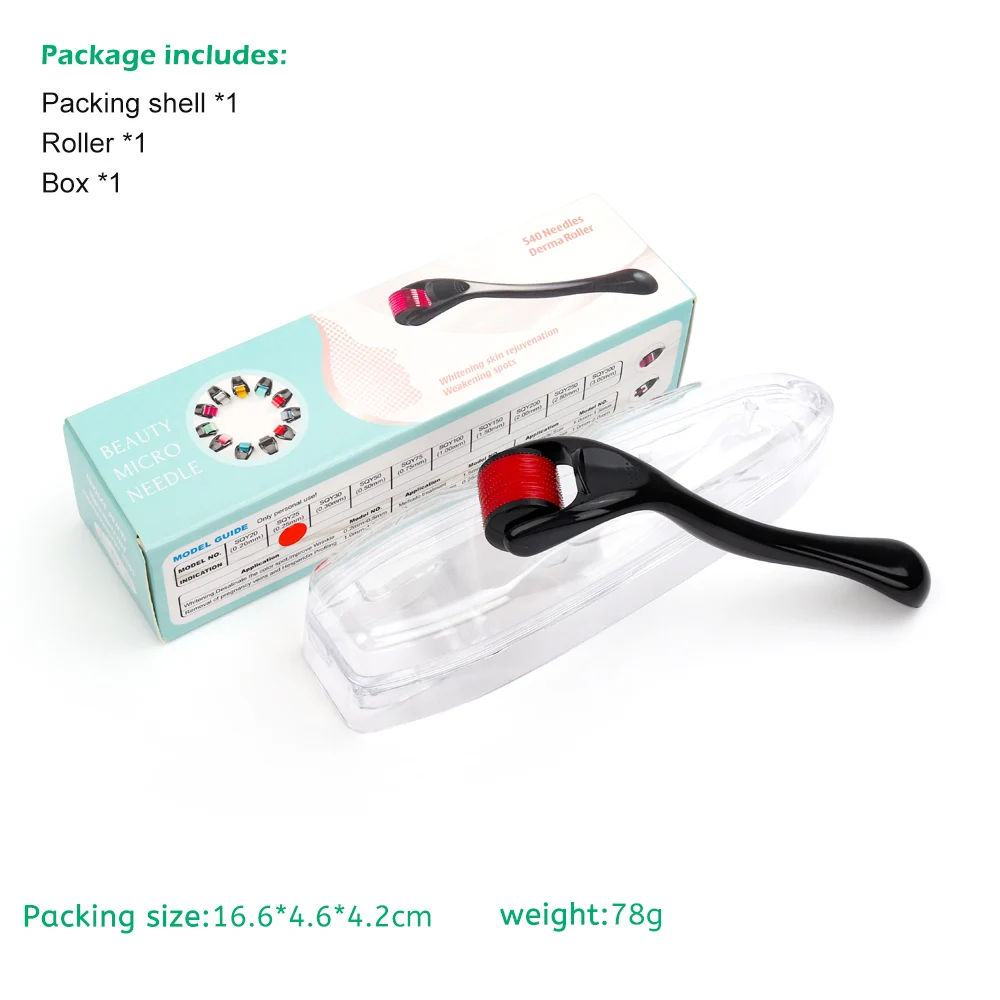 540 Derma ролика чистой Microneedling 0 2/0 25/0 3 мм иглы Длина Титан дерма ролик Microniddle для