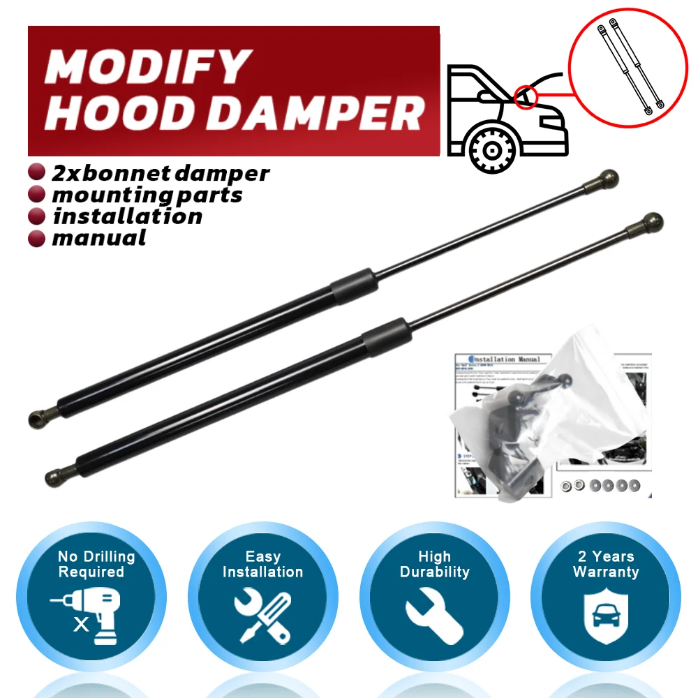 

Hood Damper for SEAT Arosa mk1 1997-2000 Gas Strut Lift Support Front Bonnet Modify Gas Springs Shock Absorber