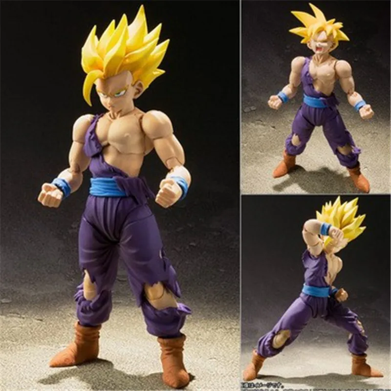 Dragon Ball Z Battle Son Gohan Joint Movable Model PVC Action Figures Dragon Ball Super Saiyan Figurine Guhan Goku Toys 140mm