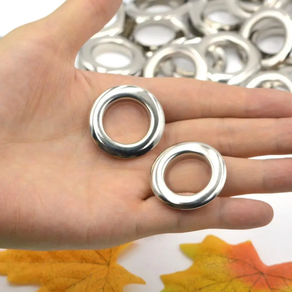 Eyelet grommet ring kit Eyelet grommet ring Grommet eyelet kit 10sets 20mm Silver Gold Black Brass Material Big Size Silver Grommet Eyelet With Washer Fit Leather DIY Craft Shoes Belt Cap