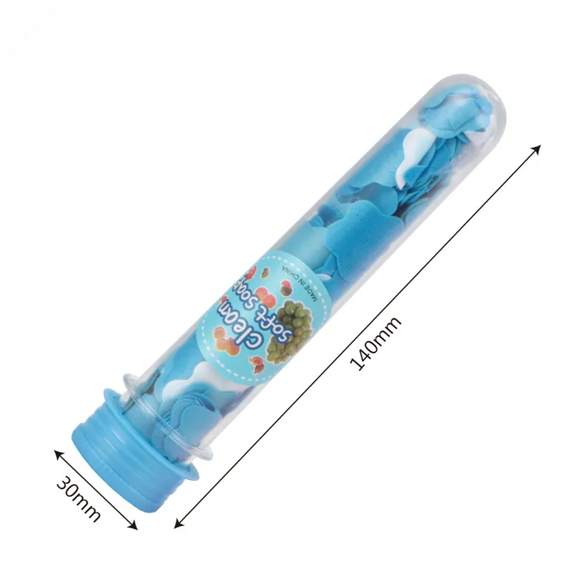 Новая наружная портативная тестовая трубка для мытья в бутылках ручная Ванна Конфетти блюдо вспенивание цветок бумажное мыло ломтик чехол для путешествий Чистка