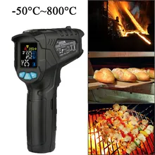 IR01D-50~ 800 Цельсия бесконтактный инфракрасный измеритель влажности, указывающий температуру, цифровой термометр, измеритель влажности, пирометр