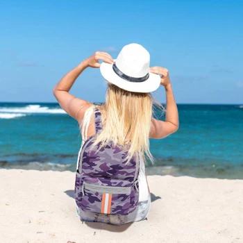 Purple Camo Neoprene Backpack