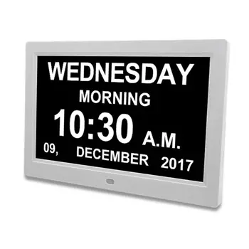 

10.1 Inch 1280x800 Advertising Player 9 Languages Digital Clock Calendar with Date Day Reminder with Remote Controller