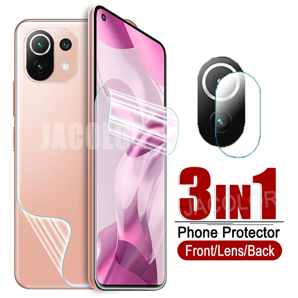 mobile phone screen protector Protective Film For Xiaomi Mi 11 Lite 5G NE Screen Gel Protector/Back Cover Hydrogel Film/Camera Glass For Xiaomi11Lite Mi11Lite t mobile screen protector Screen Protectors