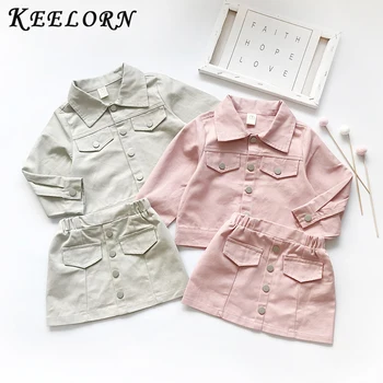 

Keelorn Girls Dresses 2020 New Spring Dresses Children Single-Breasted Clothing Fashion Princess Dress Design 2-6Y Girl Dress