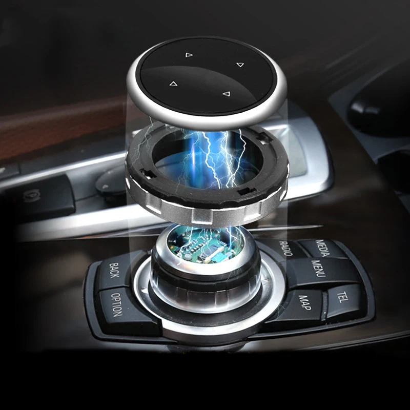 

For BMW F15 F16 F25 F26 E60 E70 E90 E92 X3 X5 F10 F20 F30 M Logo Multimedia Button Decoration Frame Auto Sticker Car Accessories