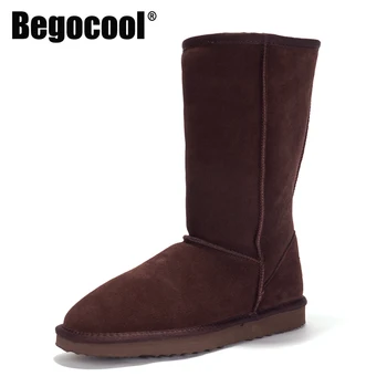 

Begocool snow boots for women genuine cow suede fashion designer australia warm winter boots woman shoes botas B1506