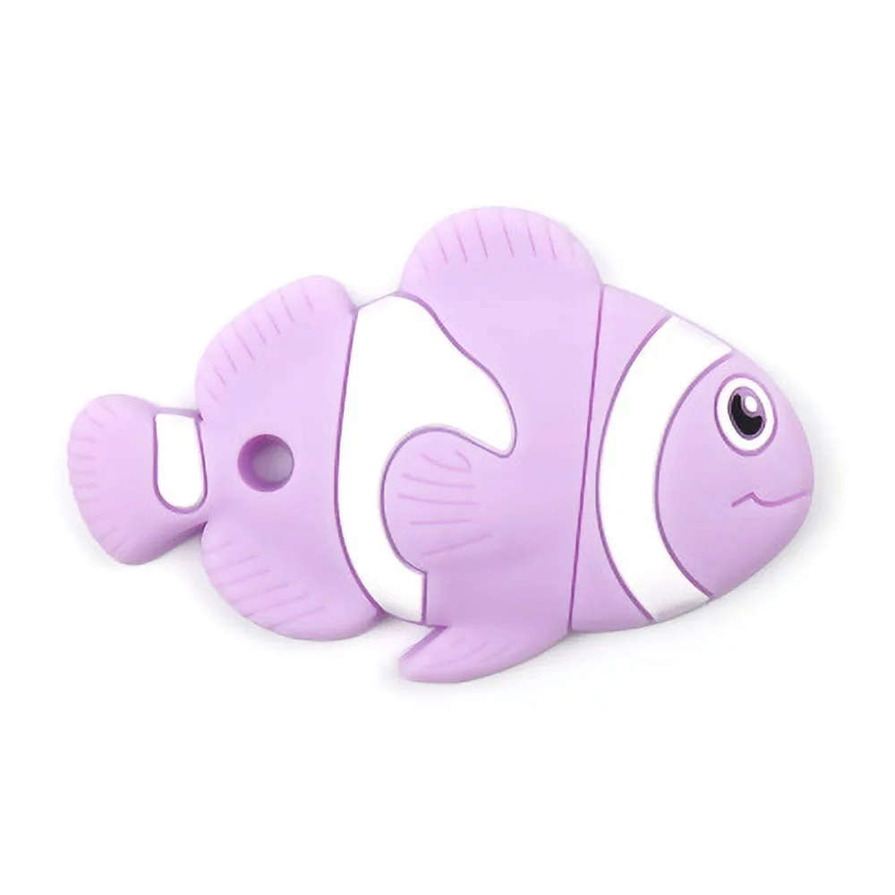 Newborn Baby Silicone Teethers Food Grade Silicone Cartoon Fish Teether DIY Teething Toys For Teeth Infant Baby Teethers