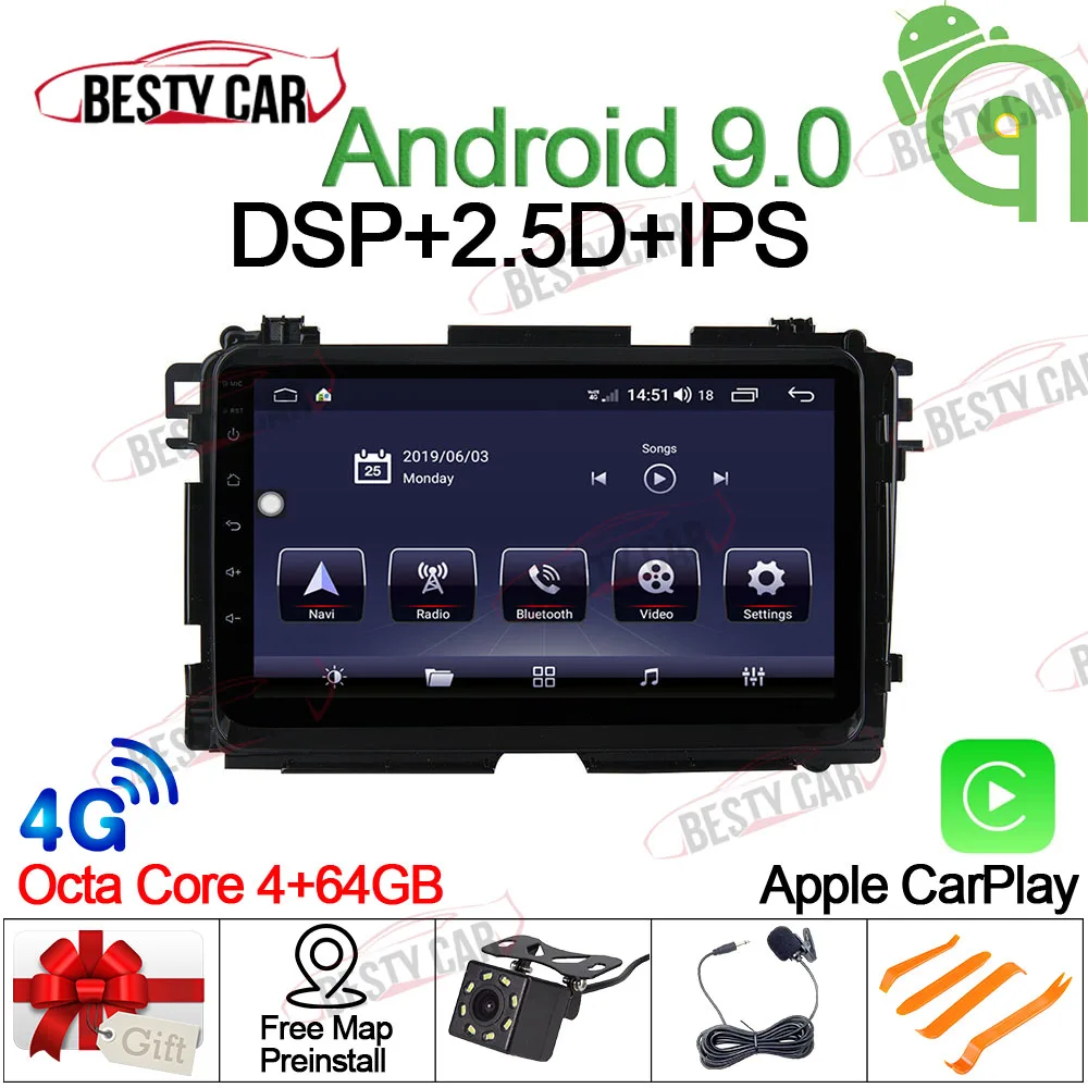 10 1 Android 9 0 Octa Core автомобильный радиоприемник GPS Мультимедийный проигрыватель
