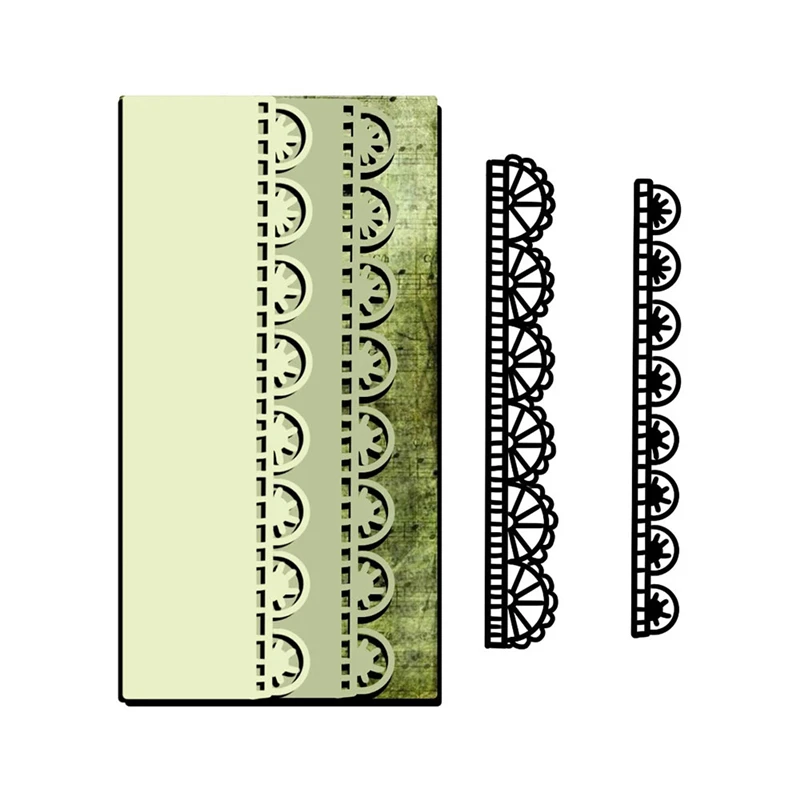 

InLoveArts Scallop Border Frame Metal Cutting Dies Lace Rectangle DIY Etched Dies Craft Paper Card Making Scrapbooking Embossing