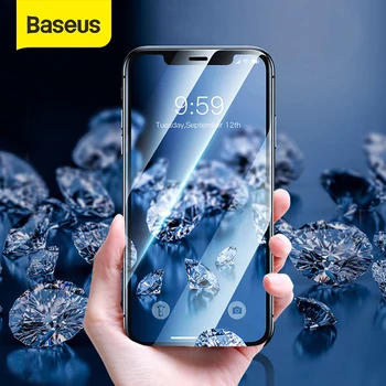 

Baseus 0.23mm Full Screen Protector For iPhone 11Pro Max Ultra Thin Full Coverage Curved Tempered Glass For iPhone 11 Glass Film