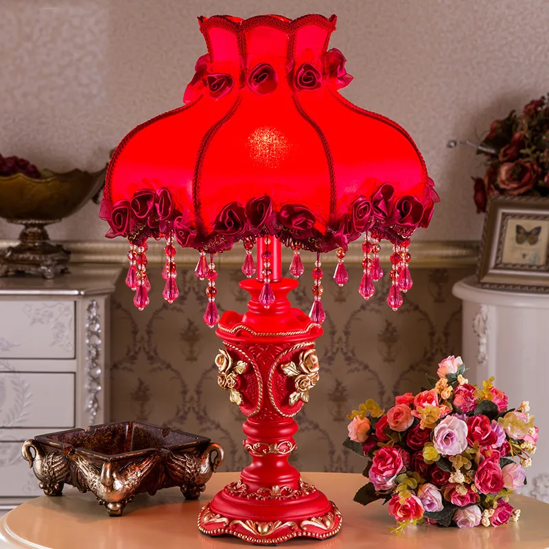Wedding Lamp Table Room Bedside Creative Romantic Red Long Light Bedroom Warm | Освещение