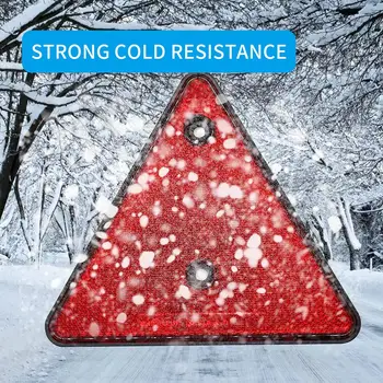 

1pcs Triangular Red Warning Reflector Screw Fit Rear Triangle Reflective Truck Plate Rear Light for Trailers Caravans Gatepost