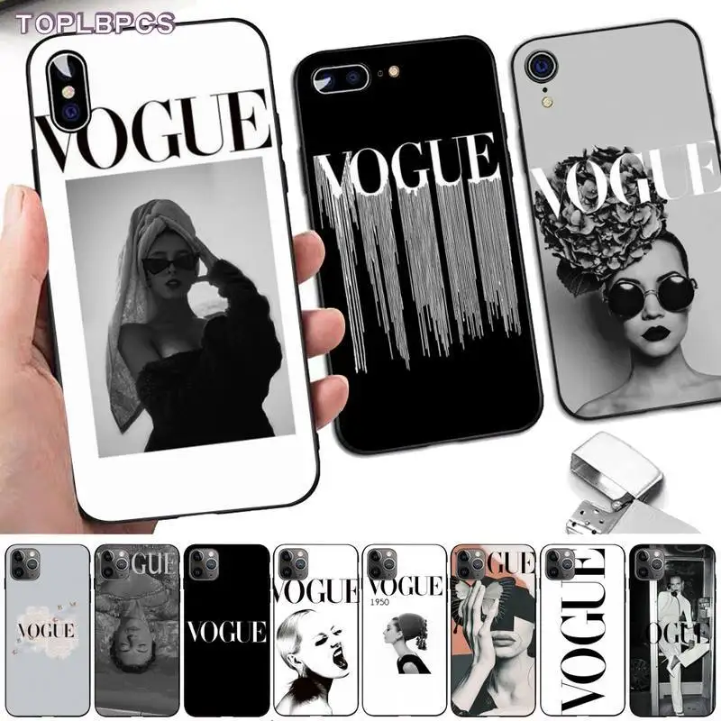 Роскошный модный журнал VOGUE мягкий чехол для телефона iphone 13 8 7 6 6S Plus X 5 5S SE 2020 XR 11 pro