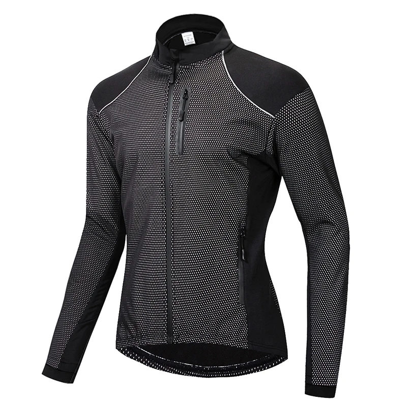 Мужская зимняя теплая велосипедная куртка WOSAWE ветрозащитная флисовая для бега MTB