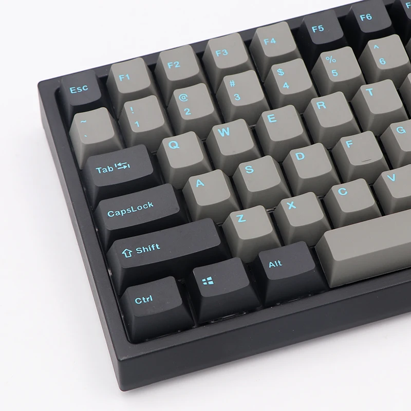 Колпачки для ключей PBT чернильно-зеленые двойные колпачки 123 переключателя Cherry 3000