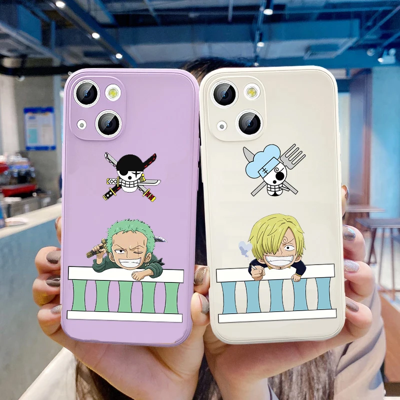 Японские Аниме мягкий чехол для iPhone 13 11 12 Pro Max mini 7 8 6 Plus XR X XS se телефона Luffy Zoro