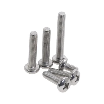 

10/20/50Pcs 304 Stainless Steel Phillips Pan Head Screws M1.4 M1.6 M2 M2.5 M3 M4 M5 Cross Recessed Pan Head Screws
