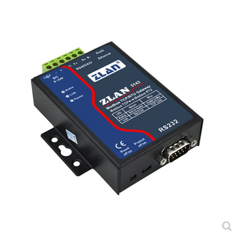 

ZLAN5143 RS232 RS485 RS422 to Ethernet RJ45 Converter Modbus RTU TCP Gateway serial device server replace ZLAN5102 ZLAN5102-3
