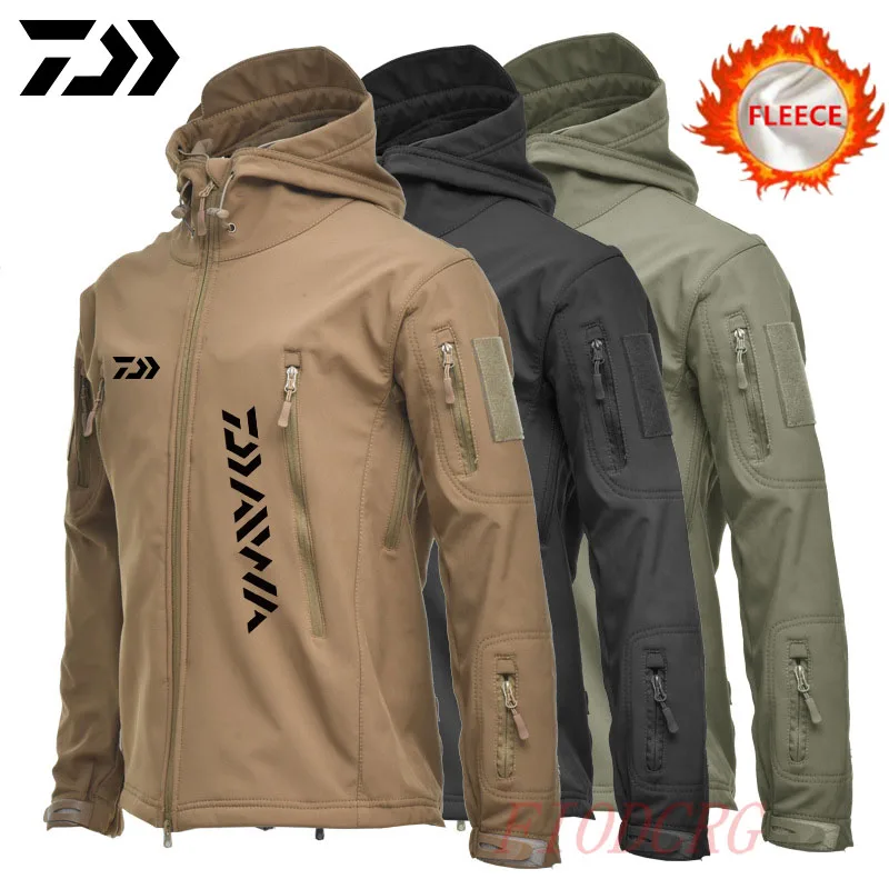 Куртки Daiwa из мягкой кожи акулы одежда для рыбалки тактическая куртка ветровка
