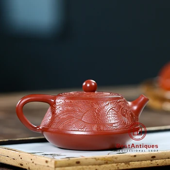 

Yixing Zisha Teapot Purple Clay Teapots Handmade Longfeng Shipiao 200cc