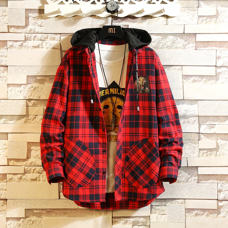 2020 New Arrived Plaid Hoodie Sweatshirt Men Flannel Fleece Style Hip Hop High Street Casual Cardigan Long-Sleeved 2020 New Arrived Plaid Hoodie Sweatshirt Men Flannel Fleece Style Hip Hop High Street Casual Cardigan Long-Sleeved