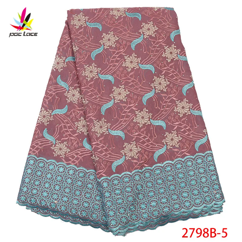 

2019 New Design Swiss Cotton Lace African Lace French Fabric Laces Fabric With Stones High Quality Swiss Voile Lace XZ2798B-5