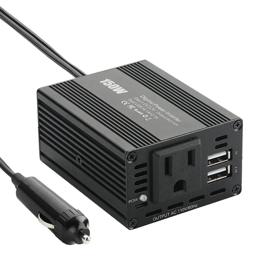 USB зарядка 300 Вт, постоянный ток 12 В в AC 220 В, портативный автомобильный инвертор, зарядное устройство, адаптер преобразователя DC12, Модифицированная синусоида