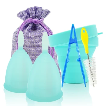 

Reusable Menstrual Cup With Soft Medical Silicone Gel Lady Period Cup Menstruation Feminine Hygiene Product Coppetta