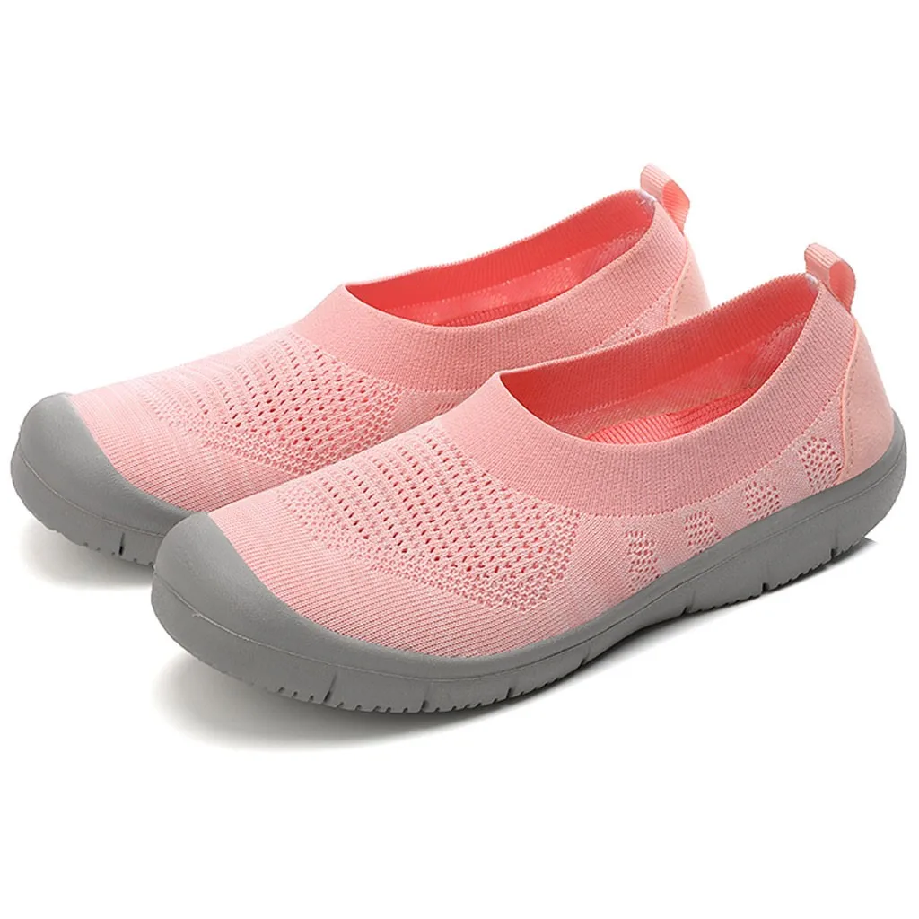 JAYCOSIN/летние женские кроссовки для бега; эластичная спортивная легкая обувь без застежки; женская обувь на плоской подошве; большие размеры 42