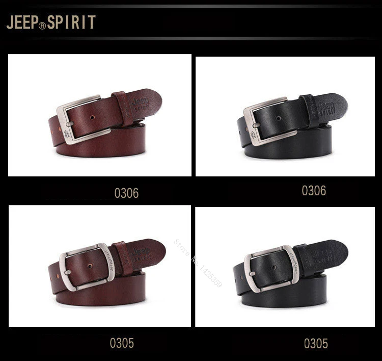 JEEP SPIRIT мужской ремень из натуральной кожи, деловой Повседневный Пояс из натуральной коровьей кожи, 105 см-125 см, мужской кожаный ремень с пряжкой