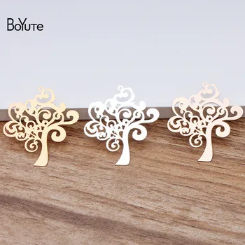 

BoYuTe (10 Pieces/Lot) Metal Brass Corrosion Sheet 40*38MM Tree Pendant Diy Hand Made Jewelry Accessories Wholesale