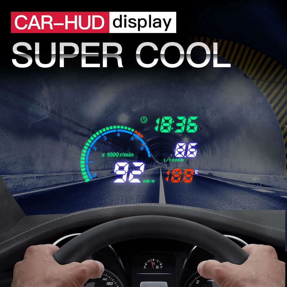 Автомобильный проектор скорости HUD i9 автомобиля OBD2 датчик км/ч автомобильный