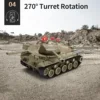 JJRC 1/30 RC Tank Battle 2.4G Remote Control Programmable Crawler Tank Sound Effects Military Tank Model Rc Car Toy for Boys Kid 5
