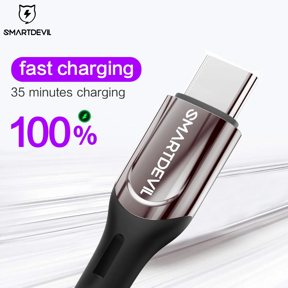 SmartDevil Быстрая зарядка USB C type C кабель 5A для крутой облачной версии usb зарядный кабель для huawei P20 для samsung Кабель-адаптер