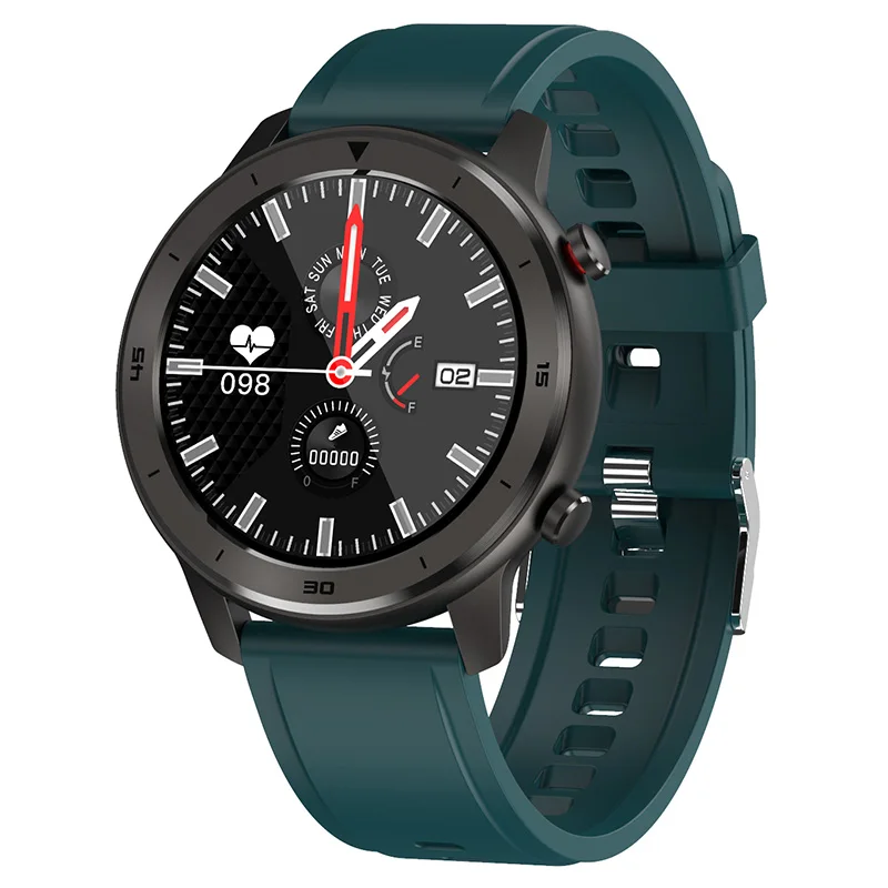 Black Green MKS8 умные часы водонепроницаемые модные спортивные часы Bluetooth Шагомер монитор сердечного ритма цветной дисплей умные часы для Android IOS - Цвет: Black Green