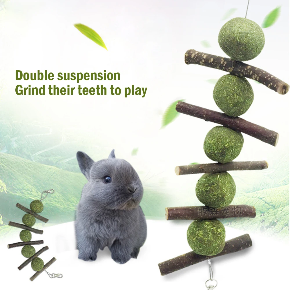Rabbit Chew Toy Natural Organic Apple Stick Molars Chinchillas Dutch Pig Hamster Interactive Play To Improve Dental Health | Дом и сад