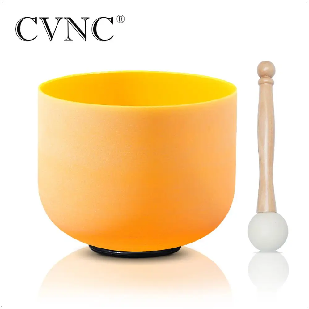 

CVNC 8/10/12" Note E Solar Plexus Chakra Frosted Quartz Crystal Singing Bowl Free Shipping Cost