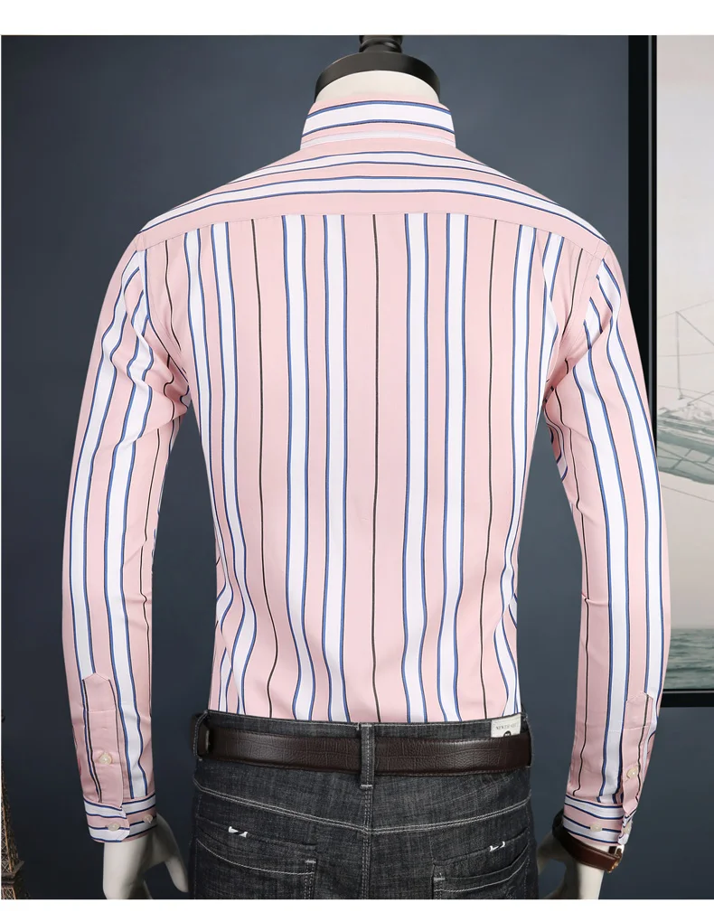 Caiziyijia S/S предварительный просмотр Уличная Повседневная цветная полосатая шелковая рубашка для мужчин квадратный воротник с длинным рукавом Camisa Masculina