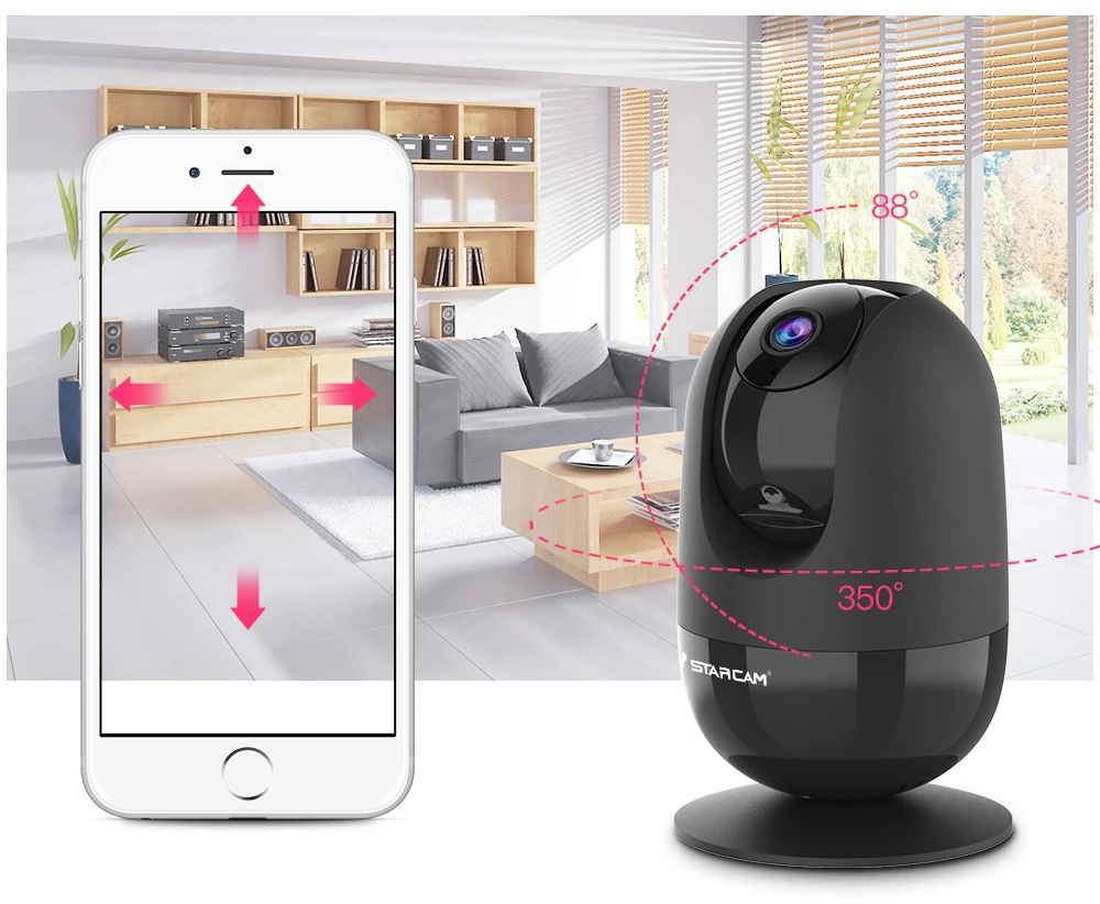 Vstarcam HD 1080P Wifi IP камера панорамирование и наклон камеры наблюдения, камера безопасности, ИК-домофон, внутренняя камера видеонаблюдения, камера дистанционного просмотра C48S