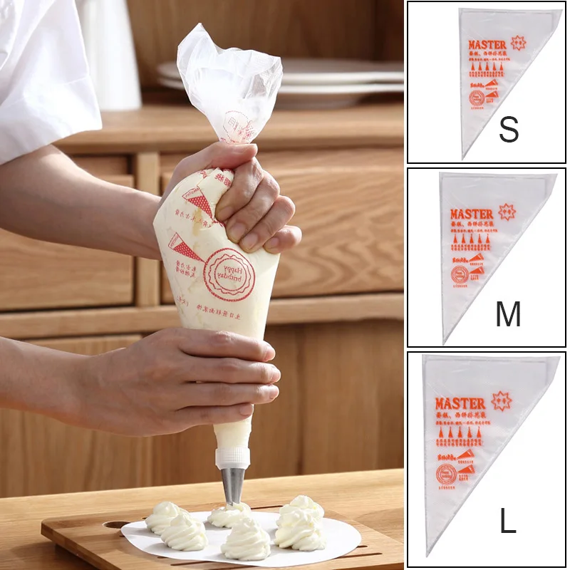 

100pcs set Disposable Pastry Bags Cake Decoration Tools Kitchen Icing Food Preparation Bags Cake Piping Tools For Baking